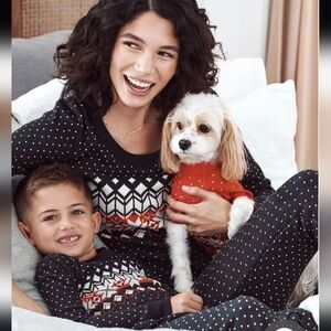 Hanna Andersson Holiday HannaJams Jogger Pajama Pants Organic Cotton Black Small